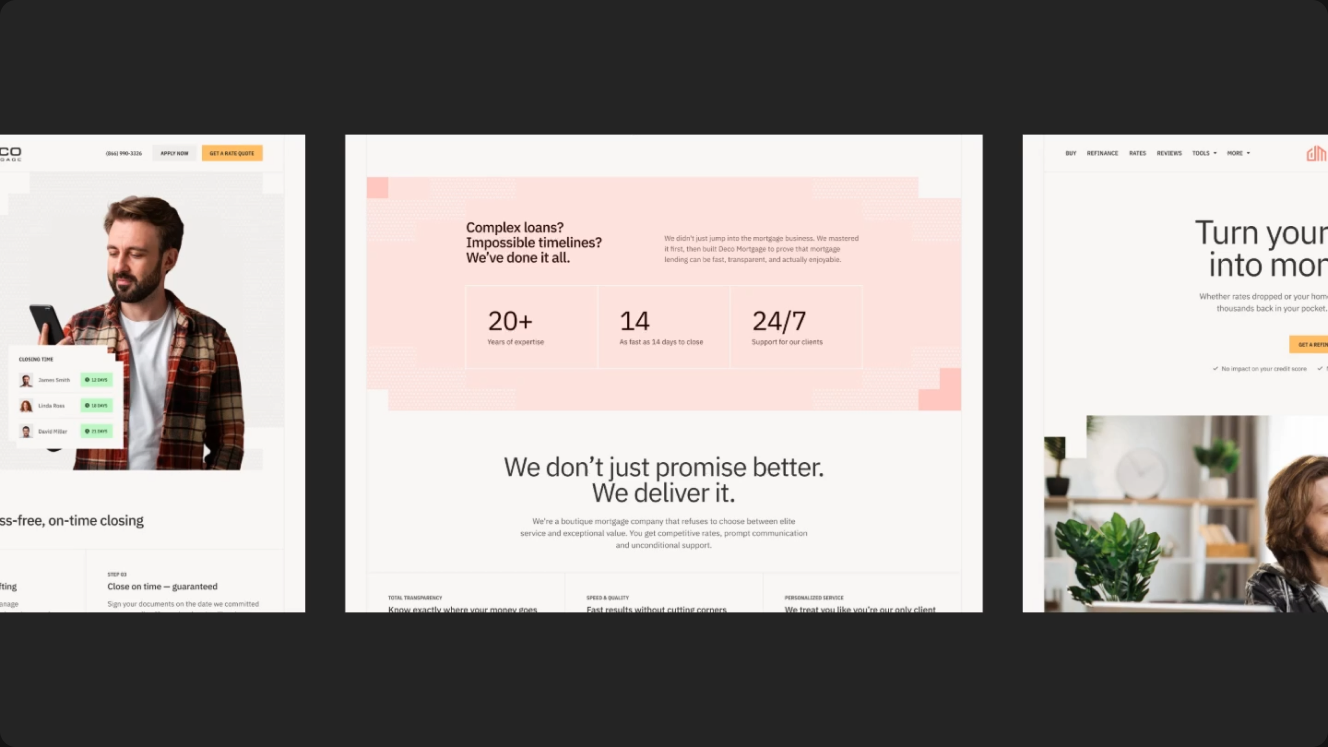 Mortgage website case study